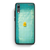 Thumbnail for Huawei P20 Yellow Duck θήκη από τη Smartfits με σχέδιο στο πίσω μέρος και μαύρο περίβλημα | Smartphone case with colorful back and black bezels by Smartfits