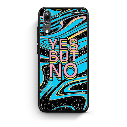 Huawei P20 Yes But No θήκη από τη Smartfits με σχέδιο στο πίσω μέρος και μαύρο περίβλημα | Smartphone case with colorful back and black bezels by Smartfits