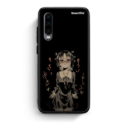 Huawei P30 Anime Girl θήκη από τη Smartfits με σχέδιο στο πίσω μέρος και μαύρο περίβλημα | Smartphone case with colorful back and black bezels by Smartfits