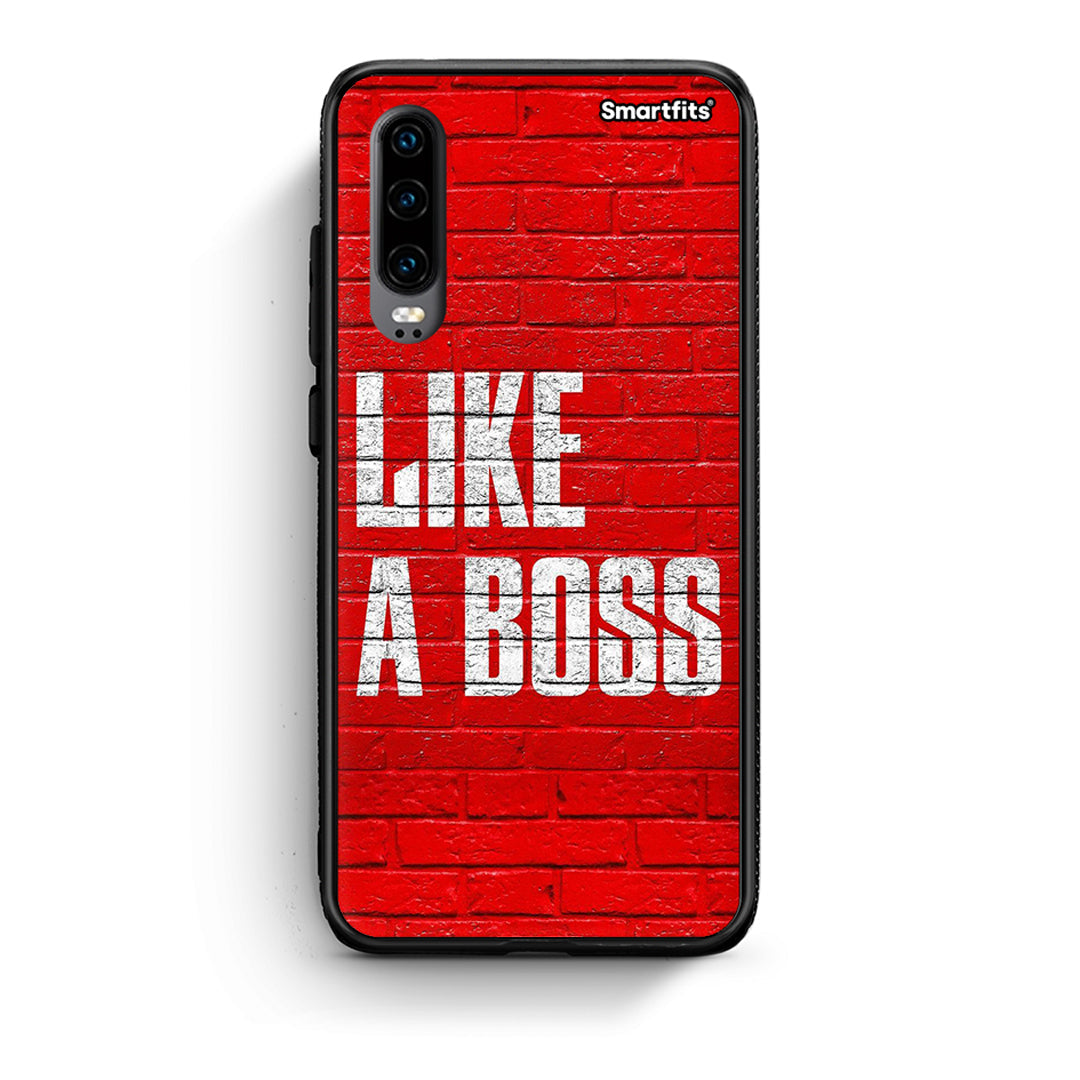 Huawei P30 Like A Boss θήκη από τη Smartfits με σχέδιο στο πίσω μέρος και μαύρο περίβλημα | Smartphone case with colorful back and black bezels by Smartfits