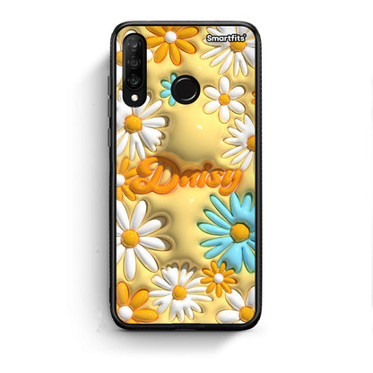 Huawei P30 Lite Bubble Daisies θήκη από τη Smartfits με σχέδιο στο πίσω μέρος και μαύρο περίβλημα | Smartphone case with colorful back and black bezels by Smartfits