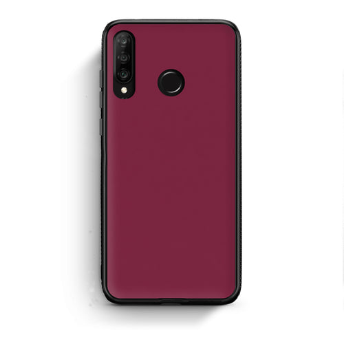 Θήκη Huawei P30 Lite Burgundy από τη Smartfits με σχέδιο στο πίσω μέρος και μαύρο περίβλημα | Huawei P30 Lite Burgundy case with colorful back and black bezels