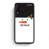 Thumbnail for Huawei P30 Lite Christmas Chillin θήκη από τη Smartfits με σχέδιο στο πίσω μέρος και μαύρο περίβλημα | Smartphone case with colorful back and black bezels by Smartfits