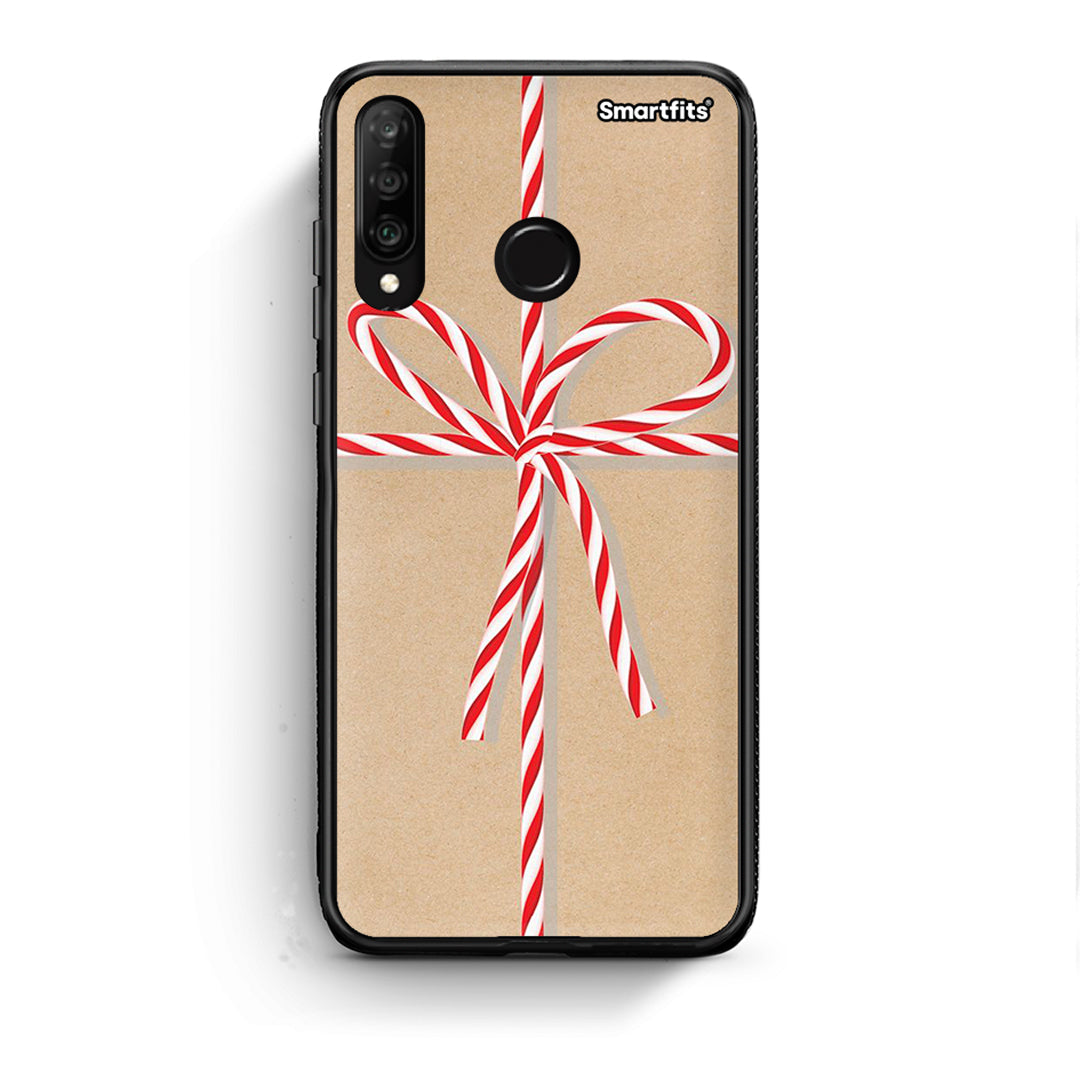 Huawei P30 Lite Christmas Gift θήκη από τη Smartfits με σχέδιο στο πίσω μέρος και μαύρο περίβλημα | Smartphone case with colorful back and black bezels by Smartfits