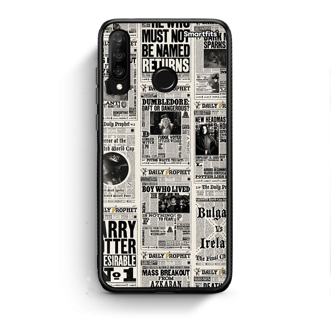 Huawei P30 Lite Harry Paper θήκη από τη Smartfits με σχέδιο στο πίσω μέρος και μαύρο περίβλημα | Smartphone case with colorful back and black bezels by Smartfits