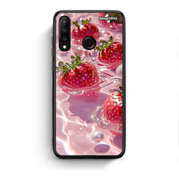 Thumbnail for Huawei P30 Lite Juicy Strawberries θήκη από τη Smartfits με σχέδιο στο πίσω μέρος και μαύρο περίβλημα | Smartphone case with colorful back and black bezels by Smartfits