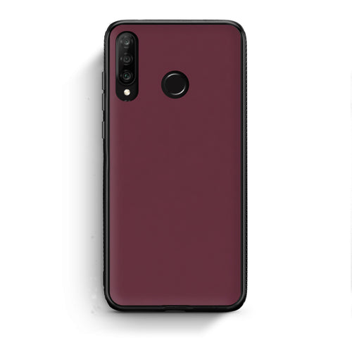 Θήκη Huawei P30 Lite Muted Burgundy από τη Smartfits με σχέδιο στο πίσω μέρος και μαύρο περίβλημα | Huawei P30 Lite Muted Burgundy case with colorful back and black bezels