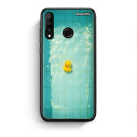 Thumbnail for Huawei P30 Lite Yellow Duck θήκη από τη Smartfits με σχέδιο στο πίσω μέρος και μαύρο περίβλημα | Smartphone case with colorful back and black bezels by Smartfits