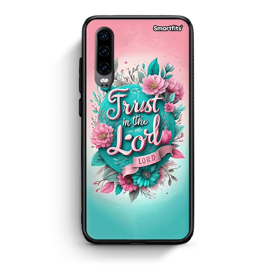 Huawei P30 Lord Trust θήκη από τη Smartfits με σχέδιο στο πίσω μέρος και μαύρο περίβλημα | Smartphone case with colorful back and black bezels by Smartfits