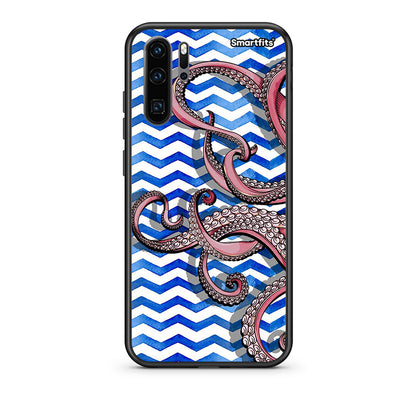 Huawei P30 Pro Chevron Devilfish θήκη από τη Smartfits με σχέδιο στο πίσω μέρος και μαύρο περίβλημα | Smartphone case with colorful back and black bezels by Smartfits