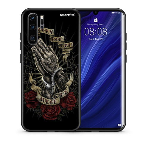 Θήκη Huawei P30 Pro Judge By God από τη Smartfits με σχέδιο στο πίσω μέρος και μαύρο περίβλημα | Huawei P30 Pro Judge By God case with colorful back and black bezels