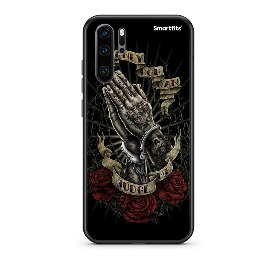 Huawei P30 Pro Judge By God θήκη από τη Smartfits με σχέδιο στο πίσω μέρος και μαύρο περίβλημα | Smartphone case with colorful back and black bezels by Smartfits