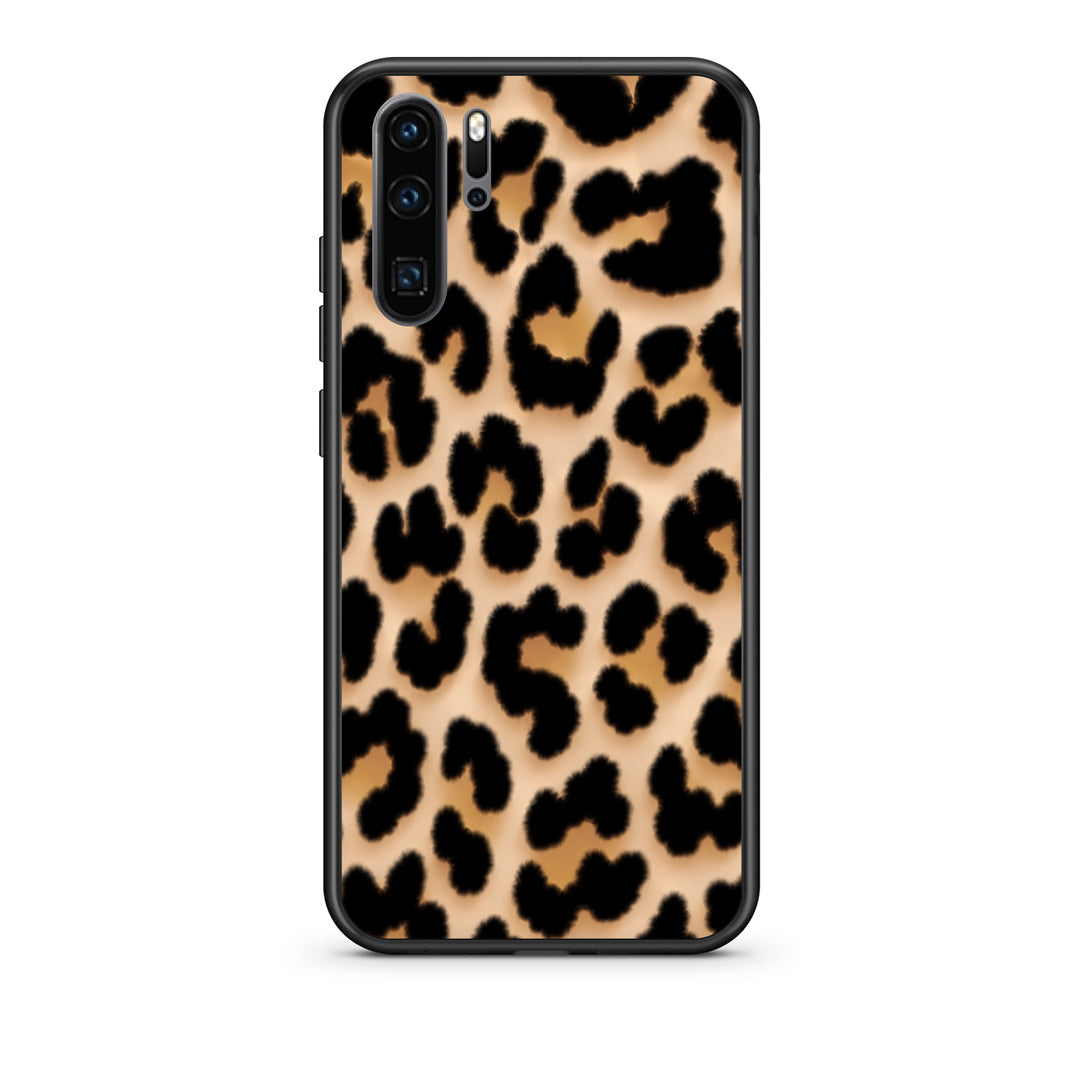 Θήκη Huawei P30 Pro Leopard Print Tan Large από τη Smartfits με σχέδιο στο πίσω μέρος και μαύρο περίβλημα | Huawei P30 Pro Leopard Print Tan Large case with colorful back and black bezels