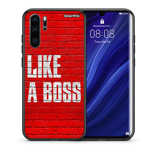Θήκη Huawei P30 Pro Like A Boss από τη Smartfits με σχέδιο στο πίσω μέρος και μαύρο περίβλημα | Huawei P30 Pro Like A Boss case with colorful back and black bezels