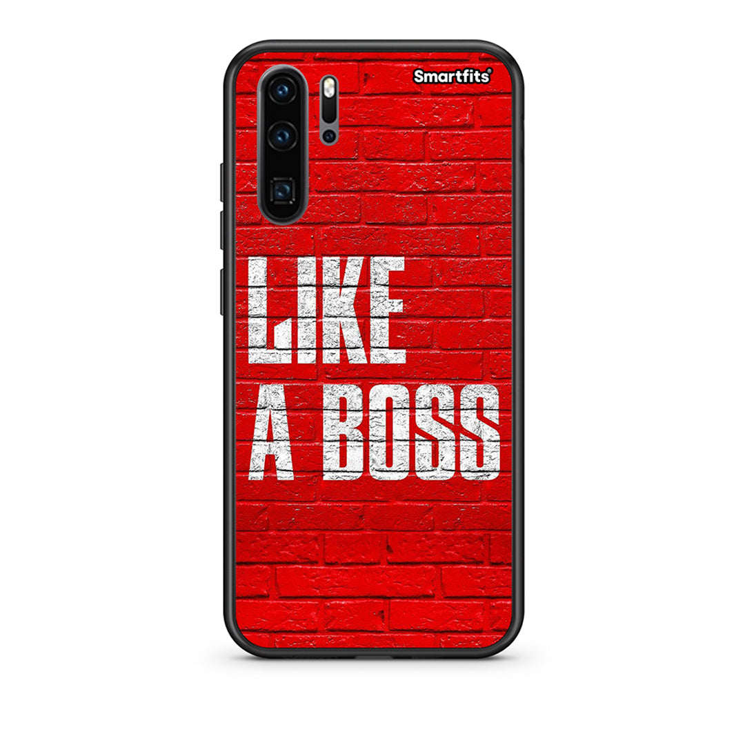 Huawei P30 Pro Like A Boss θήκη από τη Smartfits με σχέδιο στο πίσω μέρος και μαύρο περίβλημα | Smartphone case with colorful back and black bezels by Smartfits