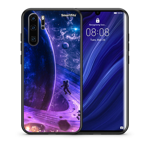 Θήκη Huawei P30 Pro Lost Astronaut από τη Smartfits με σχέδιο στο πίσω μέρος και μαύρο περίβλημα | Huawei P30 Pro Lost Astronaut case with colorful back and black bezels