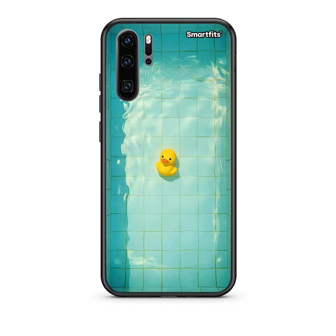 Huawei P30 Pro Yellow Duck θήκη από τη Smartfits με σχέδιο στο πίσω μέρος και μαύρο περίβλημα | Smartphone case with colorful back and black bezels by Smartfits