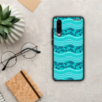 Swimming Dolphins - Huawei P30 θήκη
