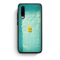 Thumbnail for Huawei P30 Yellow Duck θήκη από τη Smartfits με σχέδιο στο πίσω μέρος και μαύρο περίβλημα | Smartphone case with colorful back and black bezels by Smartfits