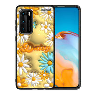 Thumbnail for Θήκη Huawei P40 Bubble Daisies από τη Smartfits με σχέδιο στο πίσω μέρος και μαύρο περίβλημα | Huawei P40 Bubble Daisies case with colorful back and black bezels