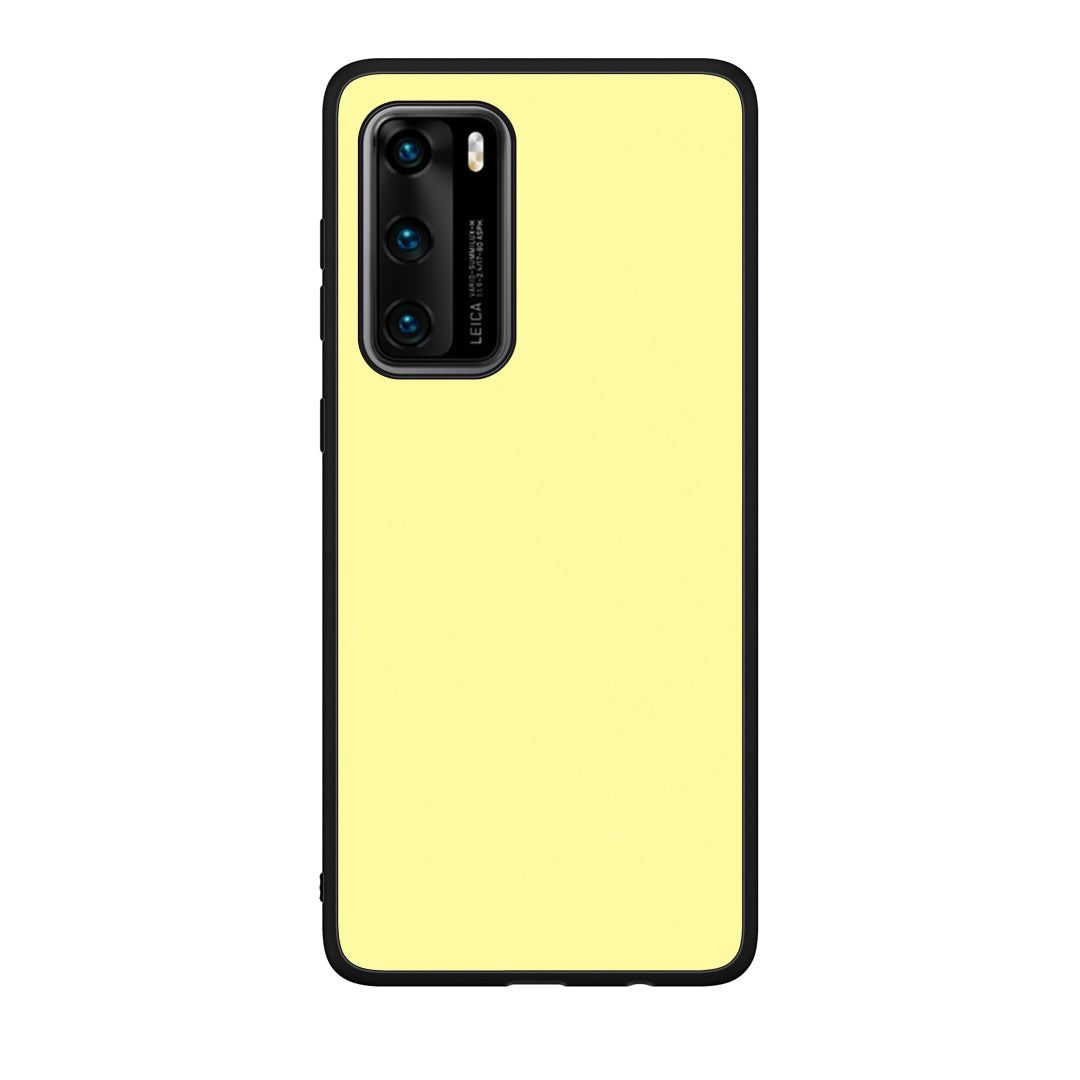 Θήκη Huawei P40 Butter Yellow από τη Smartfits με σχέδιο στο πίσω μέρος και μαύρο περίβλημα | Huawei P40 Butter Yellow case with colorful back and black bezels