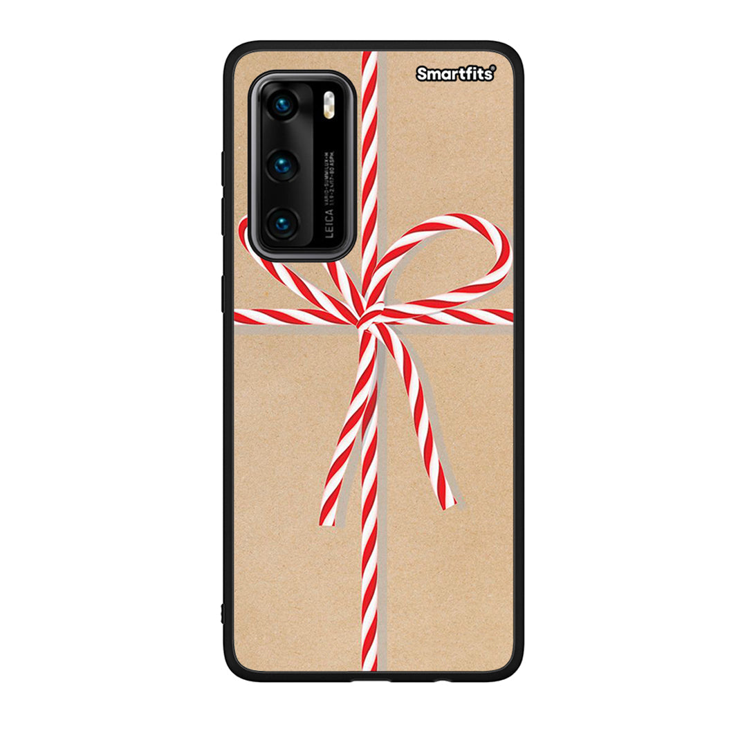 Huawei P40 Christmas Gift θήκη από τη Smartfits με σχέδιο στο πίσω μέρος και μαύρο περίβλημα | Smartphone case with colorful back and black bezels by Smartfits