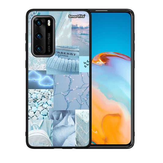 Θήκη Huawei P40 Ciel Aesthetic Collage από τη Smartfits με σχέδιο στο πίσω μέρος και μαύρο περίβλημα | Huawei P40 Ciel Aesthetic Collage case with colorful back and black bezels