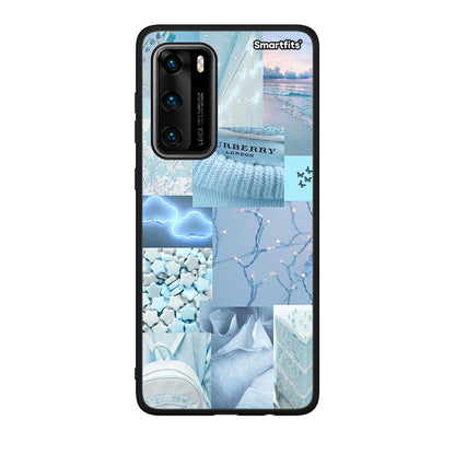 Huawei P40 Ciel Aesthetic Collage θήκη από τη Smartfits με σχέδιο στο πίσω μέρος και μαύρο περίβλημα | Smartphone case with colorful back and black bezels by Smartfits