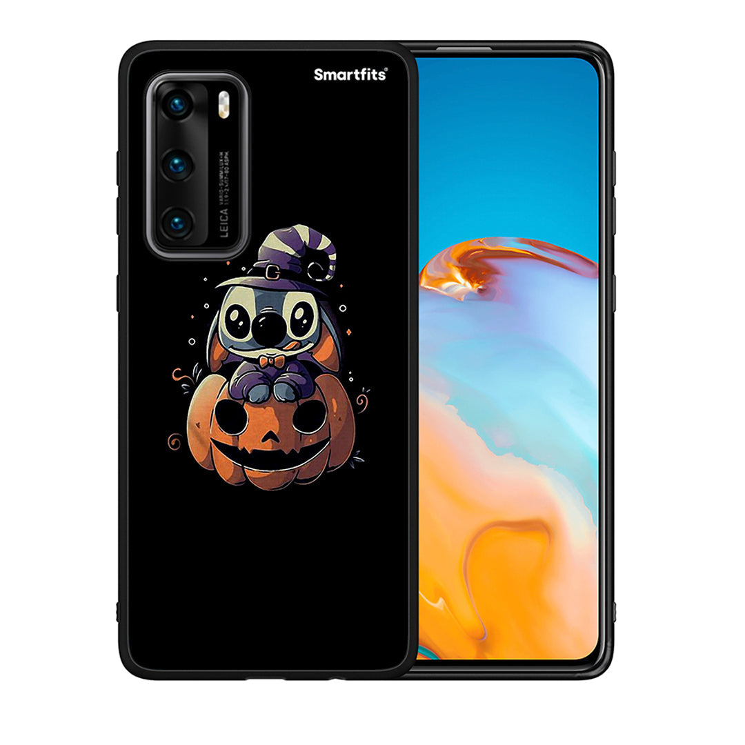 Θήκη Huawei P40 Halloween Stitch από τη Smartfits με σχέδιο στο πίσω μέρος και μαύρο περίβλημα | Huawei P40 Halloween Stitch case with colorful back and black bezels