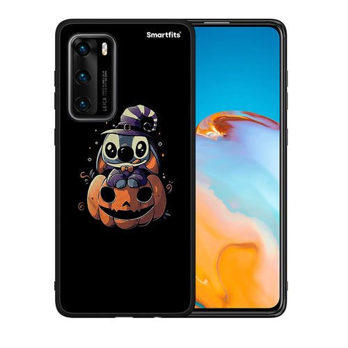 Θήκη Huawei P40 Halloween Stitch από τη Smartfits με σχέδιο στο πίσω μέρος και μαύρο περίβλημα | Huawei P40 Halloween Stitch case with colorful back and black bezels