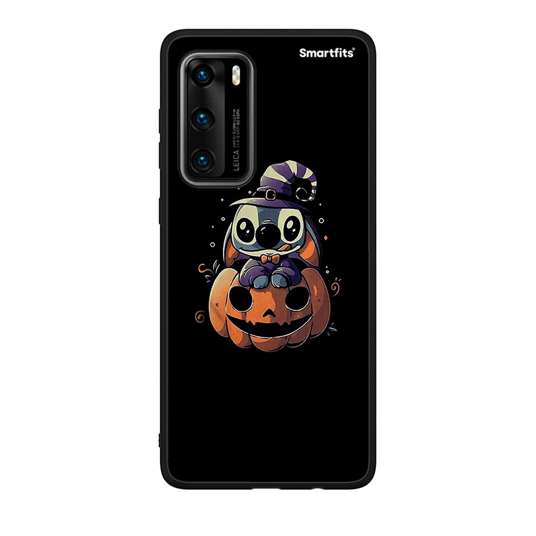 Huawei P40 Halloween Stitch θήκη από τη Smartfits με σχέδιο στο πίσω μέρος και μαύρο περίβλημα | Smartphone case with colorful back and black bezels by Smartfits