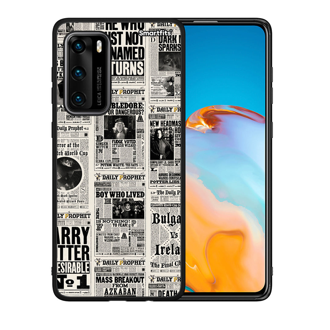 Θήκη Huawei P40 Harry Paper από τη Smartfits με σχέδιο στο πίσω μέρος και μαύρο περίβλημα | Huawei P40 Harry Paper case with colorful back and black bezels