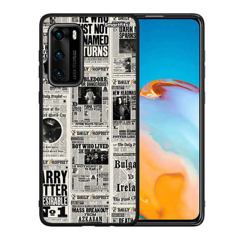 Θήκη Huawei P40 Harry Paper από τη Smartfits με σχέδιο στο πίσω μέρος και μαύρο περίβλημα | Huawei P40 Harry Paper case with colorful back and black bezels
