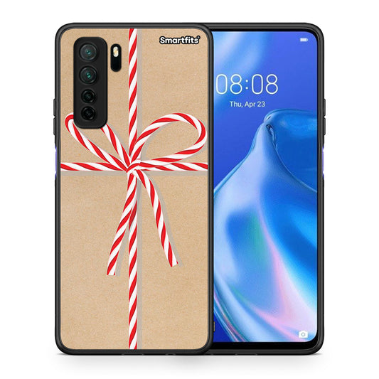 Θήκη Huawei P40 Lite 5G Christmas Gift από τη Smartfits με σχέδιο στο πίσω μέρος και μαύρο περίβλημα | Huawei P40 Lite 5G Christmas Gift Case with Colorful Back and Black Bezels