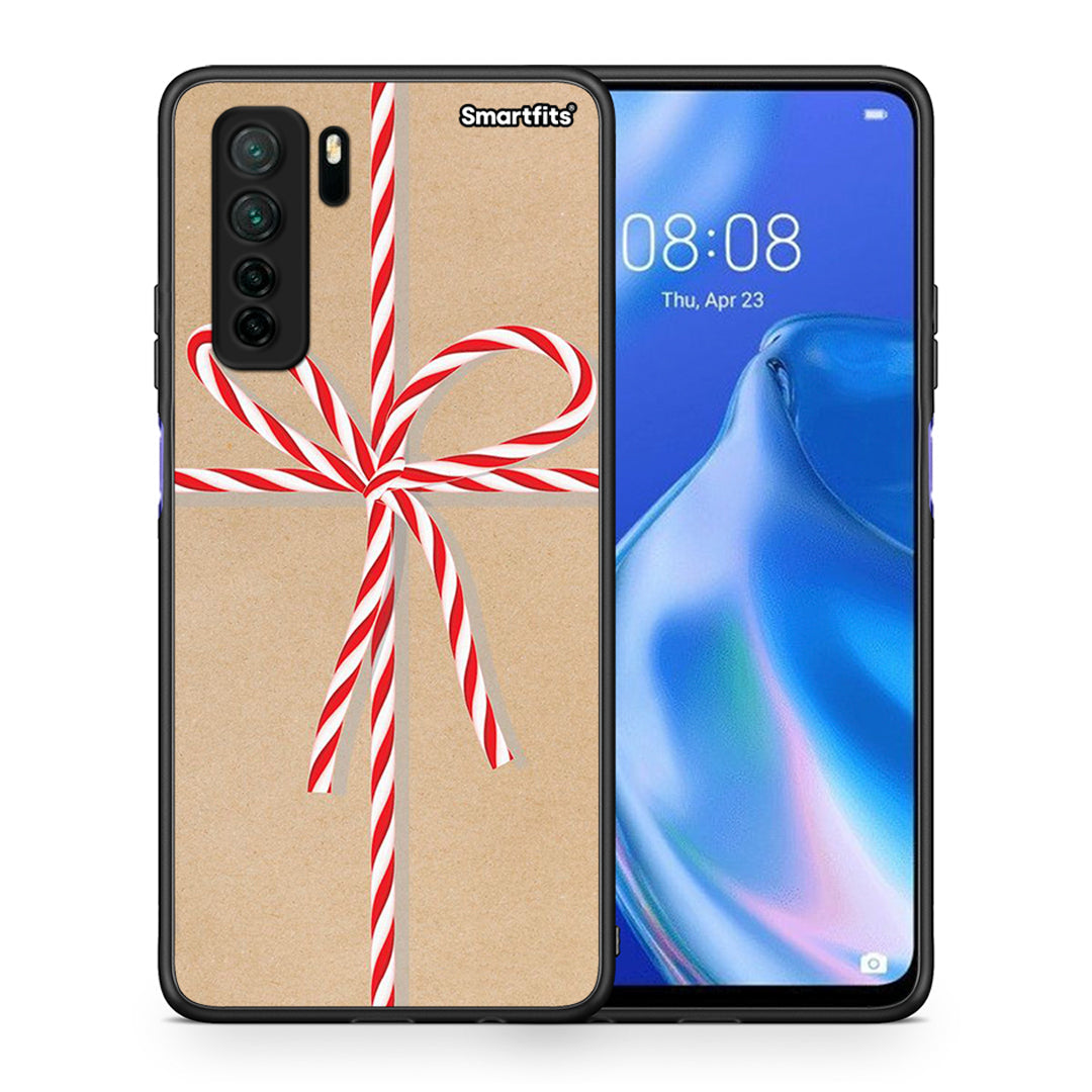 Θήκη Huawei P40 Lite 5G Christmas Gift από τη Smartfits με σχέδιο στο πίσω μέρος και μαύρο περίβλημα | Huawei P40 Lite 5G Christmas Gift Case with Colorful Back and Black Bezels