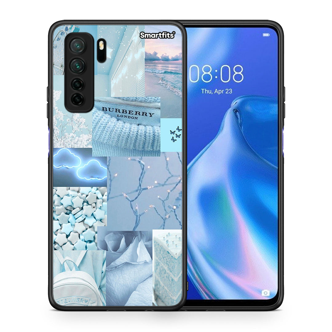 Θήκη Huawei P40 Lite 5G Ciel Aesthetic Collage από τη Smartfits με σχέδιο στο πίσω μέρος και μαύρο περίβλημα | Huawei P40 Lite 5G Ciel Aesthetic Collage Case with Colorful Back and Black Bezels