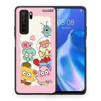 Thumbnail for Θήκη Huawei P40 Lite 5G Cute Companion από τη Smartfits με σχέδιο στο πίσω μέρος και μαύρο περίβλημα | Huawei P40 Lite 5G Cute Companion Case with Colorful Back and Black Bezels