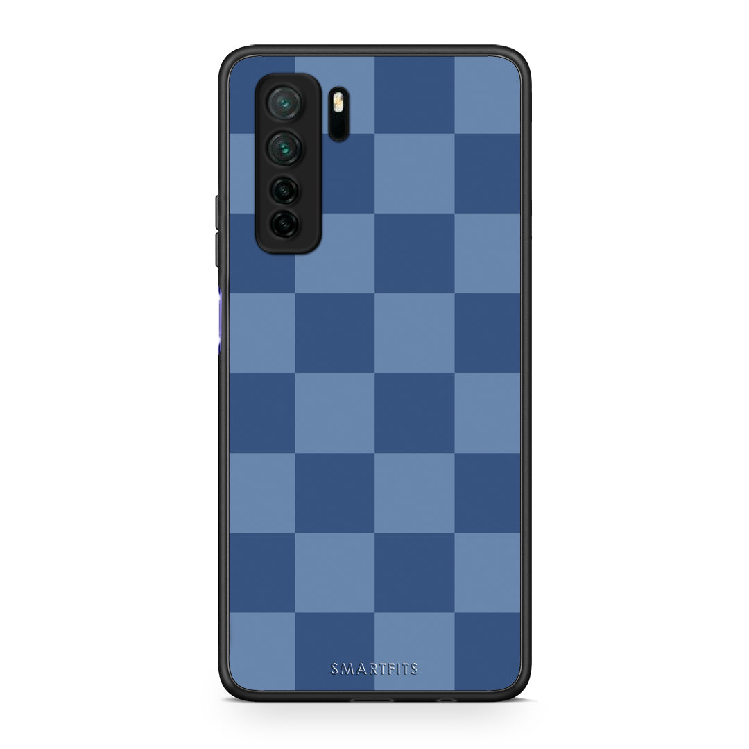 Θήκη Huawei P40 Lite 5G Denim Blue Checkerboard από τη Smartfits με σχέδιο στο πίσω μέρος και μαύρο περίβλημα | Huawei P40 Lite 5G Denim Blue Checkerboard case with colorful back and black bezels