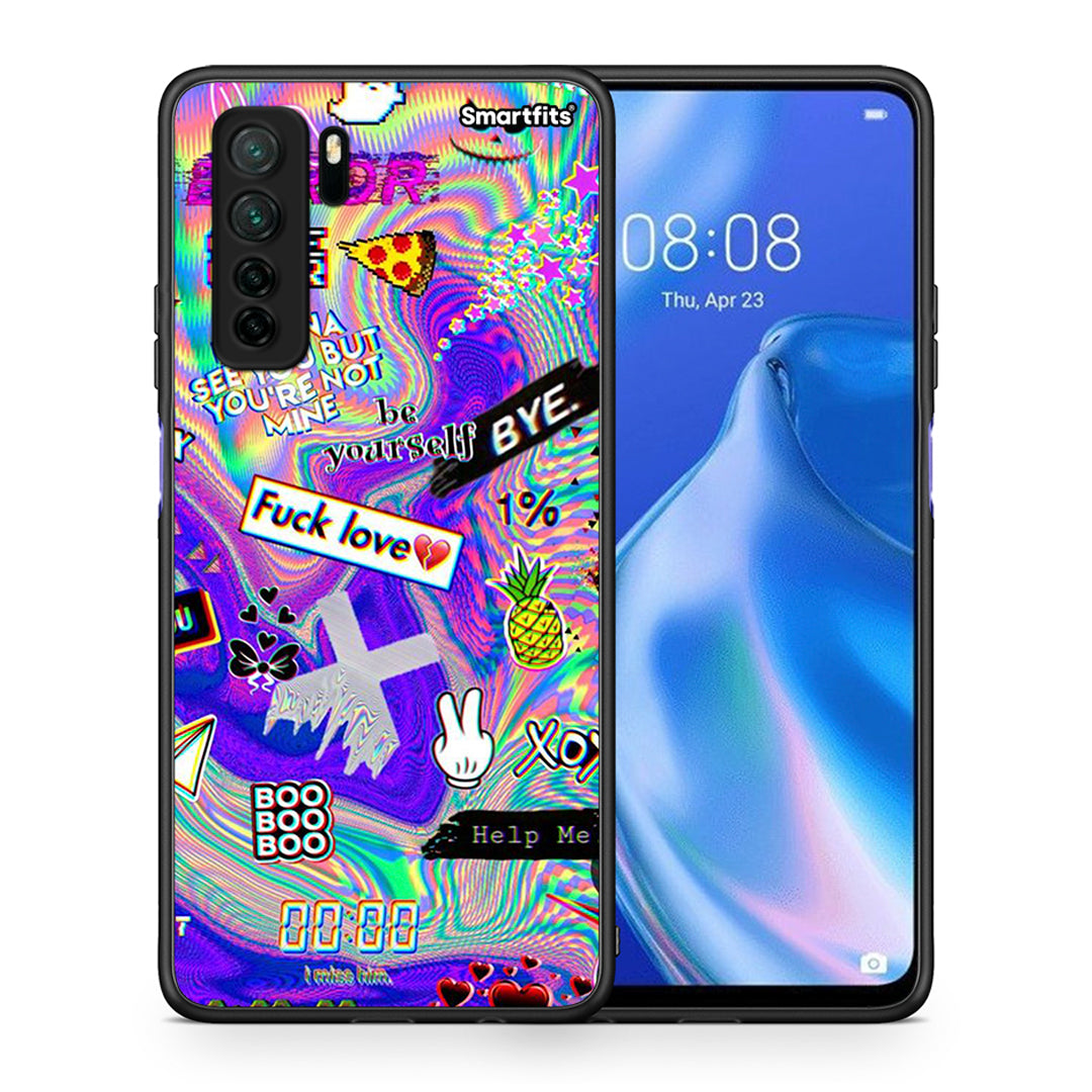 Θήκη Huawei P40 Lite 5G Game Over από τη Smartfits με σχέδιο στο πίσω μέρος και μαύρο περίβλημα | Huawei P40 Lite 5G Game Over Case with Colorful Back and Black Bezels