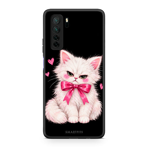Θήκη Huawei P40 Lite 5G Grumpy Party Kitten on Black από τη Smartfits με σχέδιο στο πίσω μέρος και μαύρο περίβλημα | Huawei P40 Lite 5G Grumpy Party Kitten on Black case with colorful back and black bezels