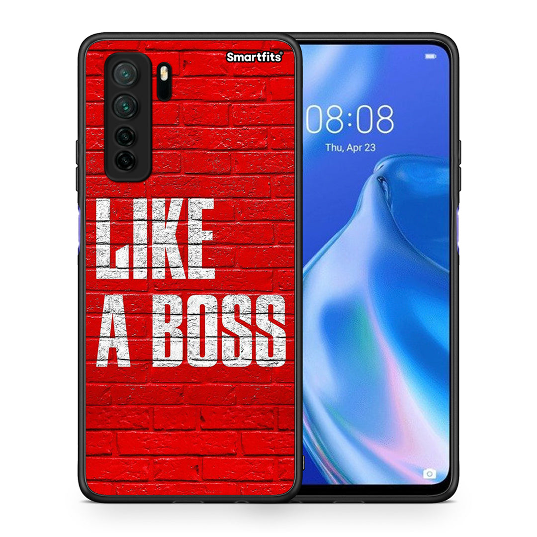 Θήκη Huawei P40 Lite 5G Like A Boss από τη Smartfits με σχέδιο στο πίσω μέρος και μαύρο περίβλημα | Huawei P40 Lite 5G Like A Boss Case with Colorful Back and Black Bezels