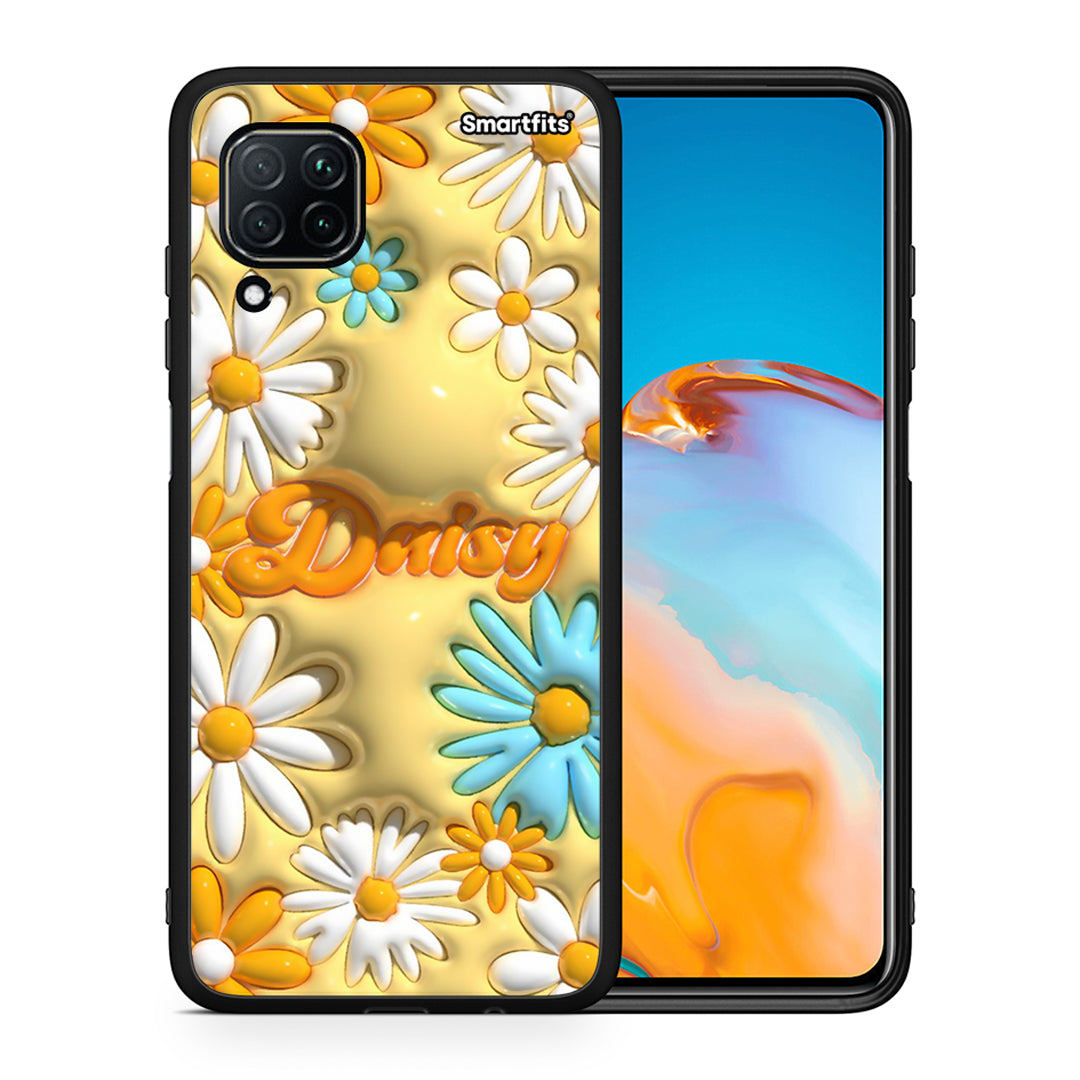 Θήκη Huawei P40 Lite Bubble Daisies από τη Smartfits με σχέδιο στο πίσω μέρος και μαύρο περίβλημα | Huawei P40 Lite Bubble Daisies case with colorful back and black bezels