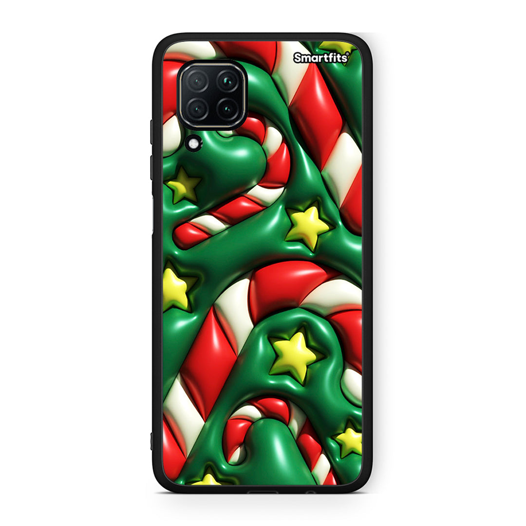 Huawei P40 Lite Christmas Bubbles θήκη από τη Smartfits με σχέδιο στο πίσω μέρος και μαύρο περίβλημα | Smartphone case with colorful back and black bezels by Smartfits
