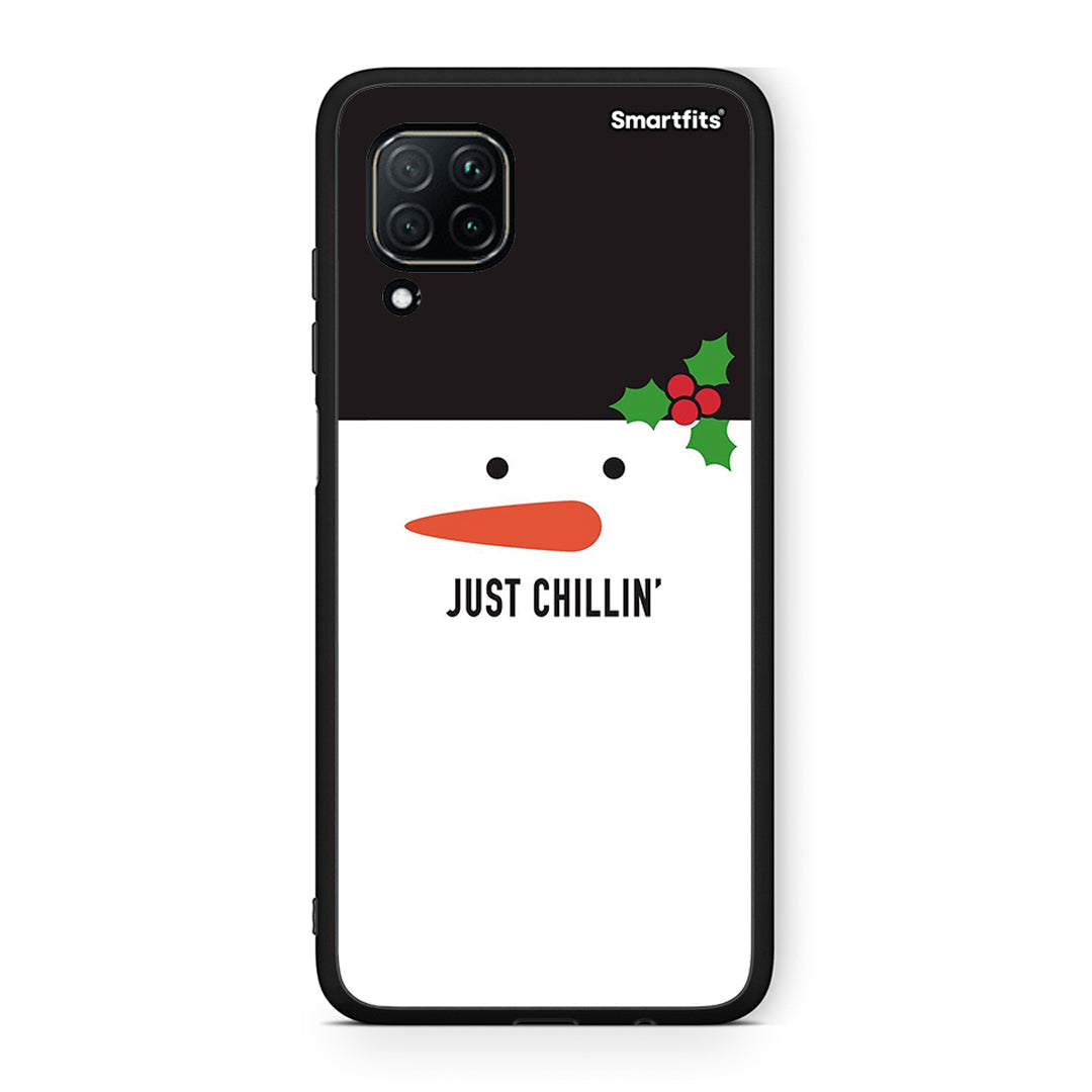 Huawei P40 Lite Christmas Chillin θήκη από τη Smartfits με σχέδιο στο πίσω μέρος και μαύρο περίβλημα | Smartphone case with colorful back and black bezels by Smartfits