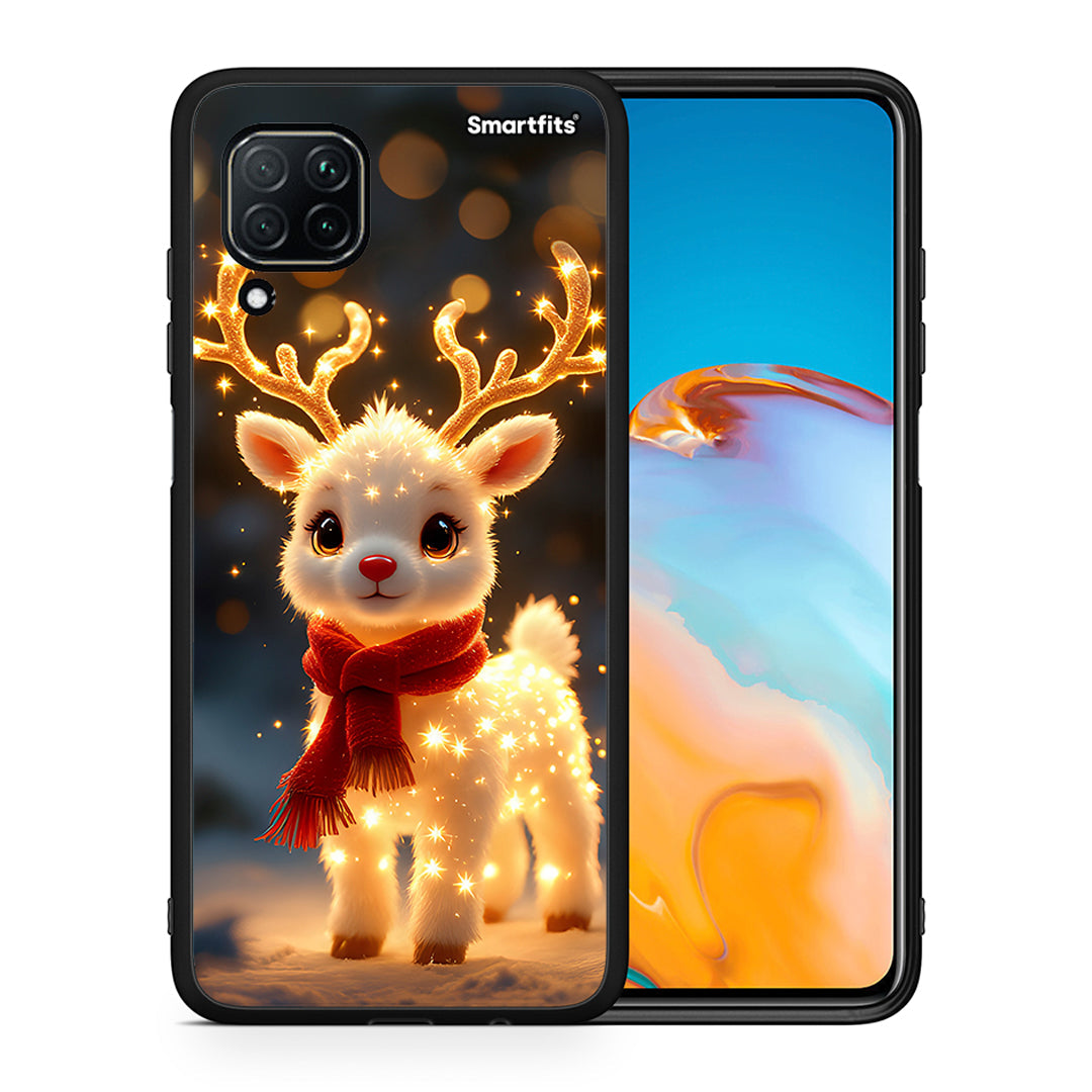 Θήκη Huawei P40 Lite Christmas Cutie από τη Smartfits με σχέδιο στο πίσω μέρος και μαύρο περίβλημα | Huawei P40 Lite Christmas Cutie case with colorful back and black bezels