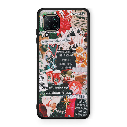Huawei P40 Lite Christmas Happiness θήκη από τη Smartfits με σχέδιο στο πίσω μέρος και μαύρο περίβλημα | Smartphone case with colorful back and black bezels by Smartfits