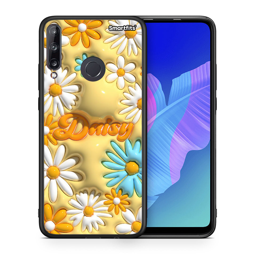 Θήκη Huawei P40 Lite E Bubble Daisies από τη Smartfits με σχέδιο στο πίσω μέρος και μαύρο περίβλημα | Huawei P40 Lite E Bubble Daisies case with colorful back and black bezels