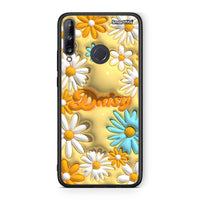 Thumbnail for Huawei P40 Lite E Bubble Daisies θήκη από τη Smartfits με σχέδιο στο πίσω μέρος και μαύρο περίβλημα | Smartphone case with colorful back and black bezels by Smartfits