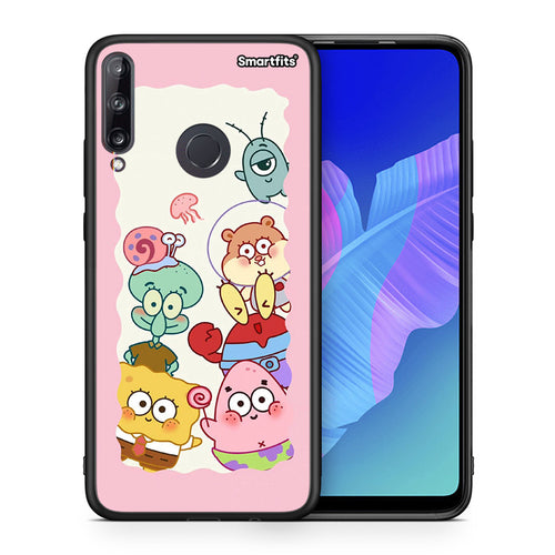 Θήκη Huawei P40 Lite E Cute Companion από τη Smartfits με σχέδιο στο πίσω μέρος και μαύρο περίβλημα | Huawei P40 Lite E Cute Companion case with colorful back and black bezels