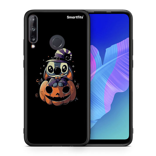 Θήκη Huawei P40 Lite E Halloween Stitch από τη Smartfits με σχέδιο στο πίσω μέρος και μαύρο περίβλημα | Huawei P40 Lite E Halloween Stitch case with colorful back and black bezels